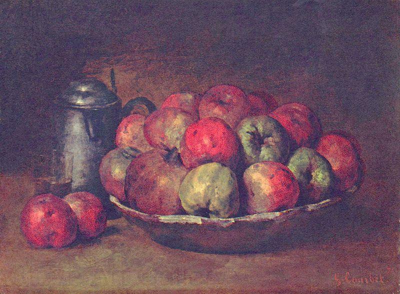 Gustave Courbet Still Life with Apples and a Pomegranate France oil painting art